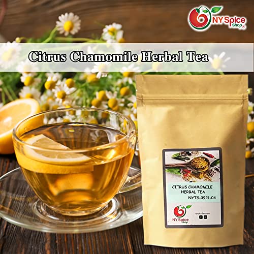 Ny Spice Shop Citrus Chamomile Herbal Tea – 8 Oz (Ounce) Natural Chamomile Citrus Herbal - Certified Natural, Kosher Tea - Naturally Caffeine Free With No Artificial Ingredients #TOP1