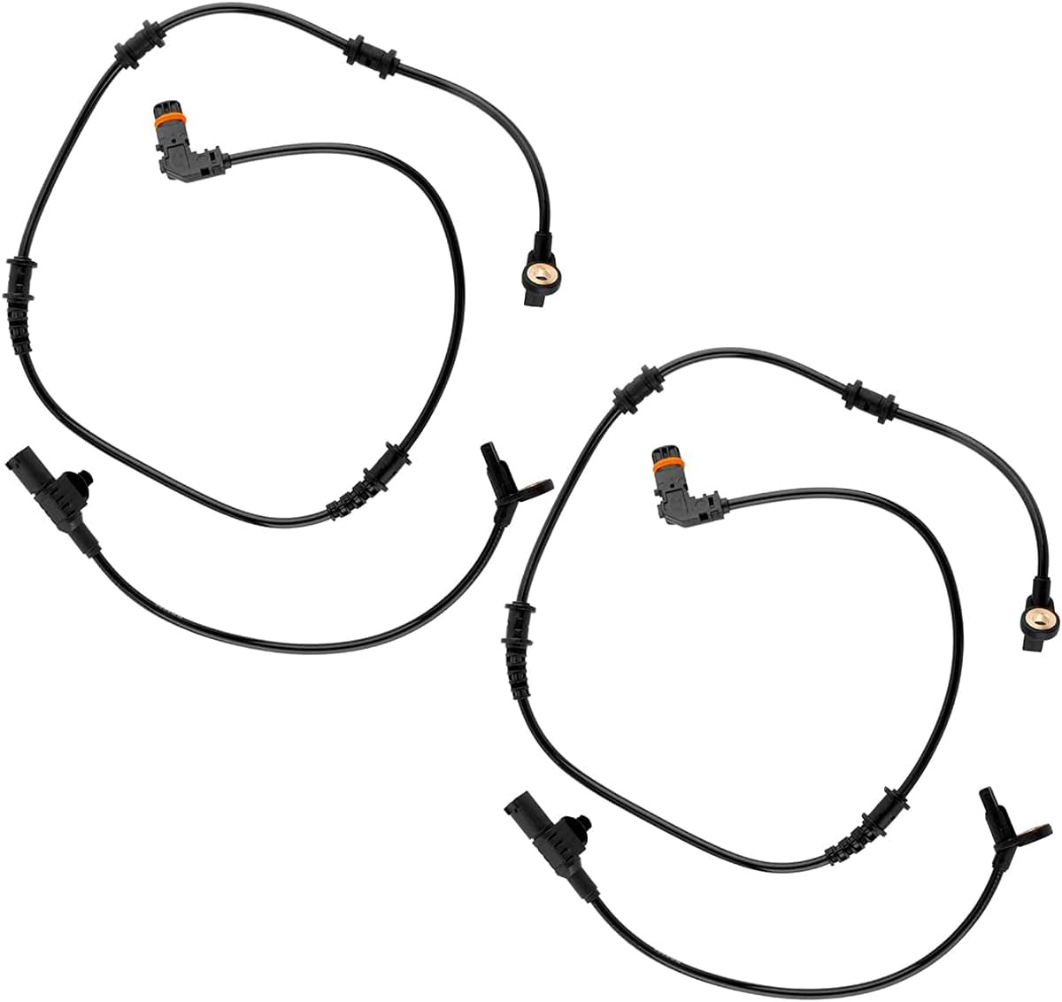 4Pcs New Front Rear ABS Wheel Speed Sensor 1645400717 1645400917 for Mercedes-Benz ML320 ML350 ML450 ML500 ML550 ML63 AMG R320 R350 R500 R63 AMG W164 GL320 GL350 GL450 GL550