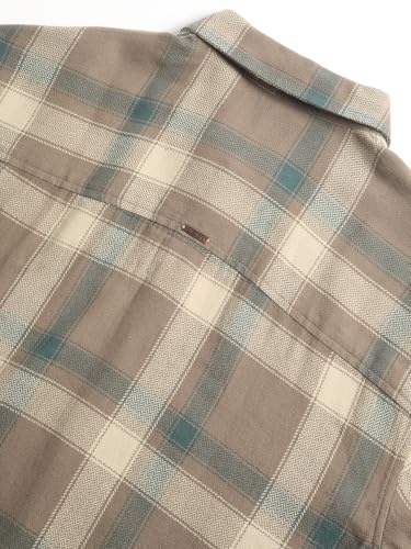 Image of THE BEAR HOUSE Men's Brown Checked Relaxed Fit Cotton Casual Shirt