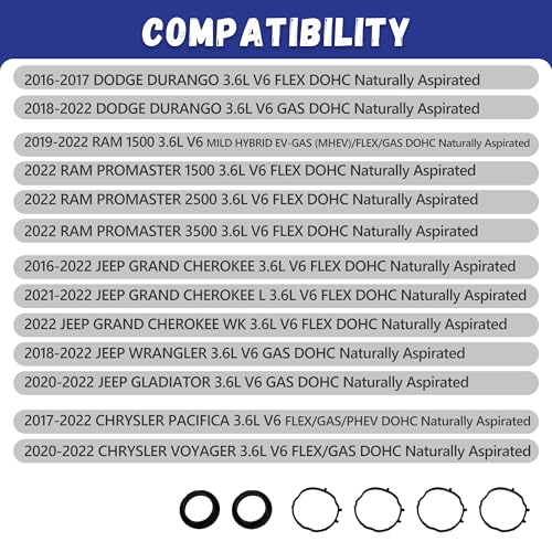 Image of VC1184G Engine Valve Cover Gasket Set Fit for Dodge Durango 2016-2022, Jeep Gladiator Grand Cherokee Wrangler, Chrysler Pacifica Voyager, RAM 1500 3.6L V6 2019-2022, OEM VS50919