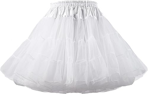 Women Tutu Petticoat Dance Half Slips Coplay Tulle Underskirt Crinoline Layered Party
