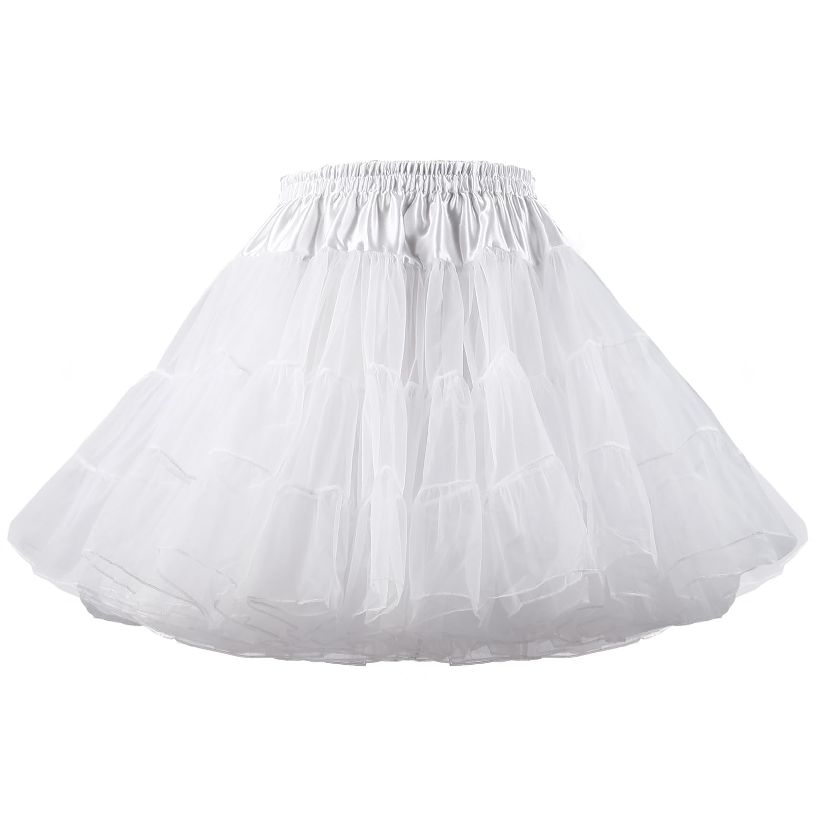 Mayper Women Tutu Petticoat Fluffy Layers| Above Knee Underskirt Elastic Waistband|Half Slip Crinoline| Underskirt for Party