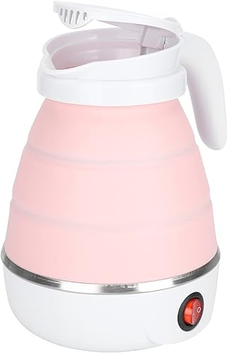 Miniatura 4 de Hervidor eléctrico pequeño plegable portátil, hervidor de té eléctrico plegable de silicona para acampar, fácil de almacenar 400 W enchufe de EE.
