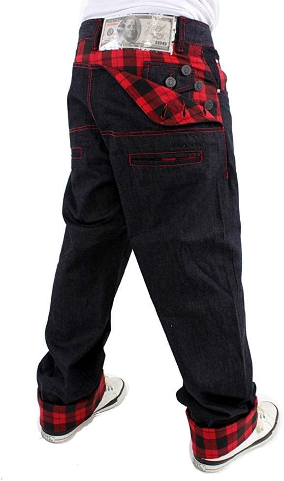 Dirty Money Scottish Red Check Jeans