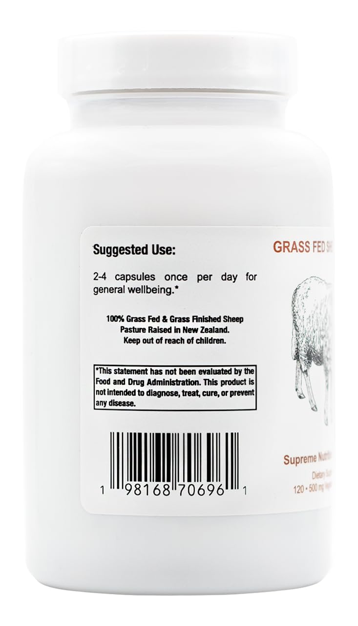 Supreme Nutrition Grass Fed Sheep Liver, 120 Pure Ovine Liver Capsules — Amazon image 2