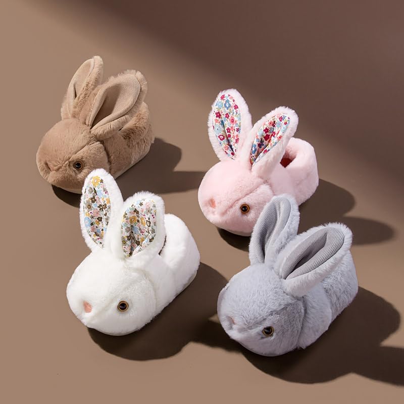 Toddler Kids Slippers Bunny Design Indoor Plush Shoes - Image 7