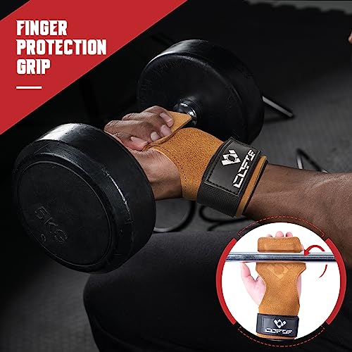 Image of Weight Lifting Wrist Strap, Double-Layer Leather for Deadlift Powerlifting