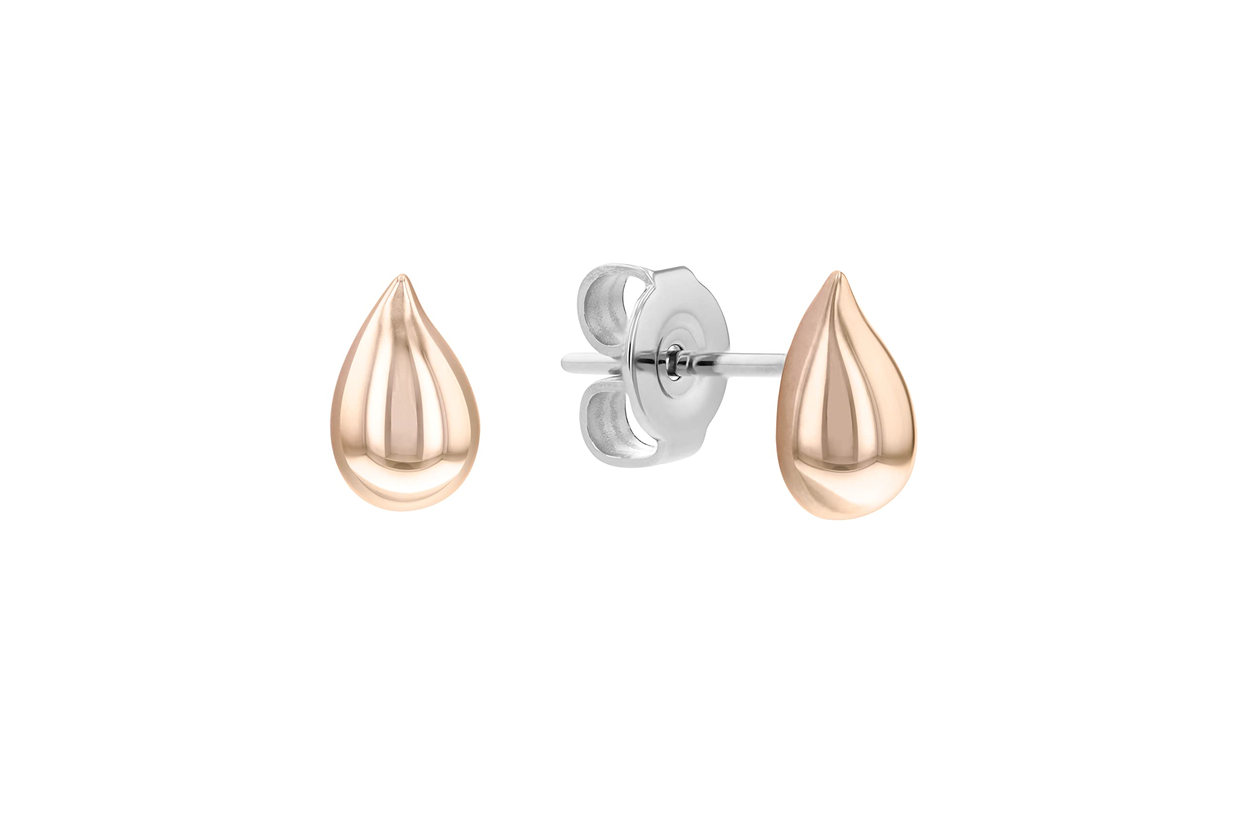 Calvin Klein Pendientes de Botón para Mujer Colección SCULPTURED DROPS en Acero Inoxidable - Disponible en Oro u Oro Rosa