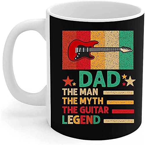 456 Tazza Retro Vintage Dad Man Myth Guitar Legend Gift Multicolore Tazze Mug Ceramica Tazza In Ceramica Per Lavoro Nonna Papà 330Ml