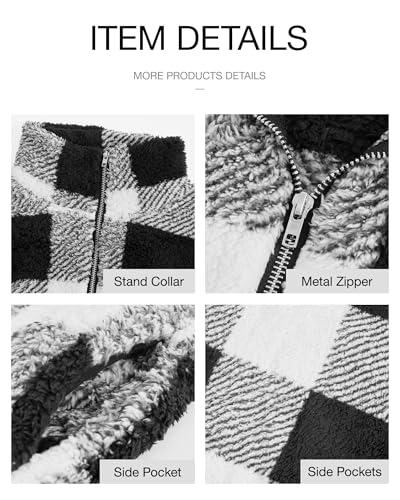 Image of BTFBM Women Sherpa Pullover Quarter Zip Long Sleeve Fluffy Soft Fleece Jackets Sweaters Sweatshirts Hoodies Outwear Coat