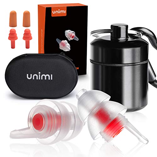 Unimi Ear Plugs Noise Cancelling Earplugs with Filter for Concerts Swimming/Ear Plugs for Sleeping/Silicone Hearing Protection Earplugs?3 Different Pairs?-Reusable Sound Blocking Decible Reduction