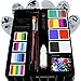 Face Paint Kit for Kids by Kryvaline Professionals with Stencils, Brushes and Biodegradable Glitters in Spill Proof Bottle Plus Skin Jewels