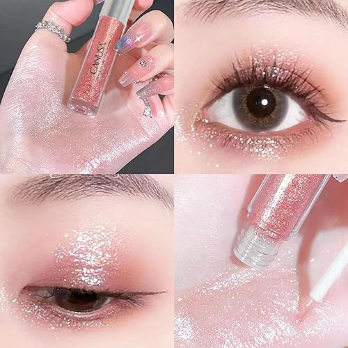 Canusa Liquid Glitter Eyeshadow & glitter eyeshadow that shimmers like shattered glass in every angle /2g/0.07 Fl Oz (Orange / 02) - Image 4