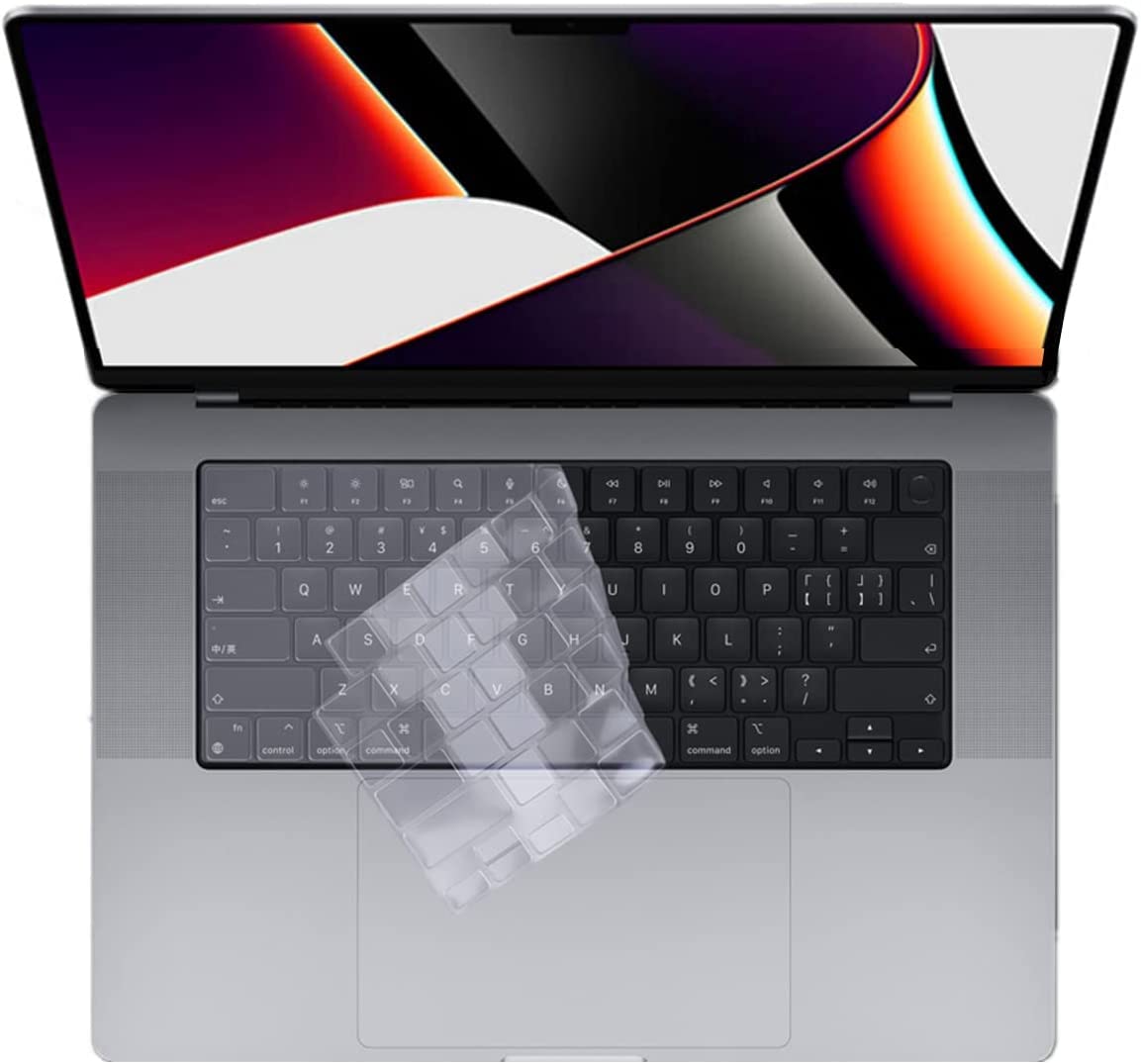 Se7enline Compatible with Macbook Keyboard Cover Skin for Mac Neo & Air 13/15 & Pro 14/16 inch (M5 M4 M3 M2 M1 A18 Pro) 2026/2025/2024/2023/2022/2021 Silicone Waterproof Dustproof EU Layout,Black — view 93