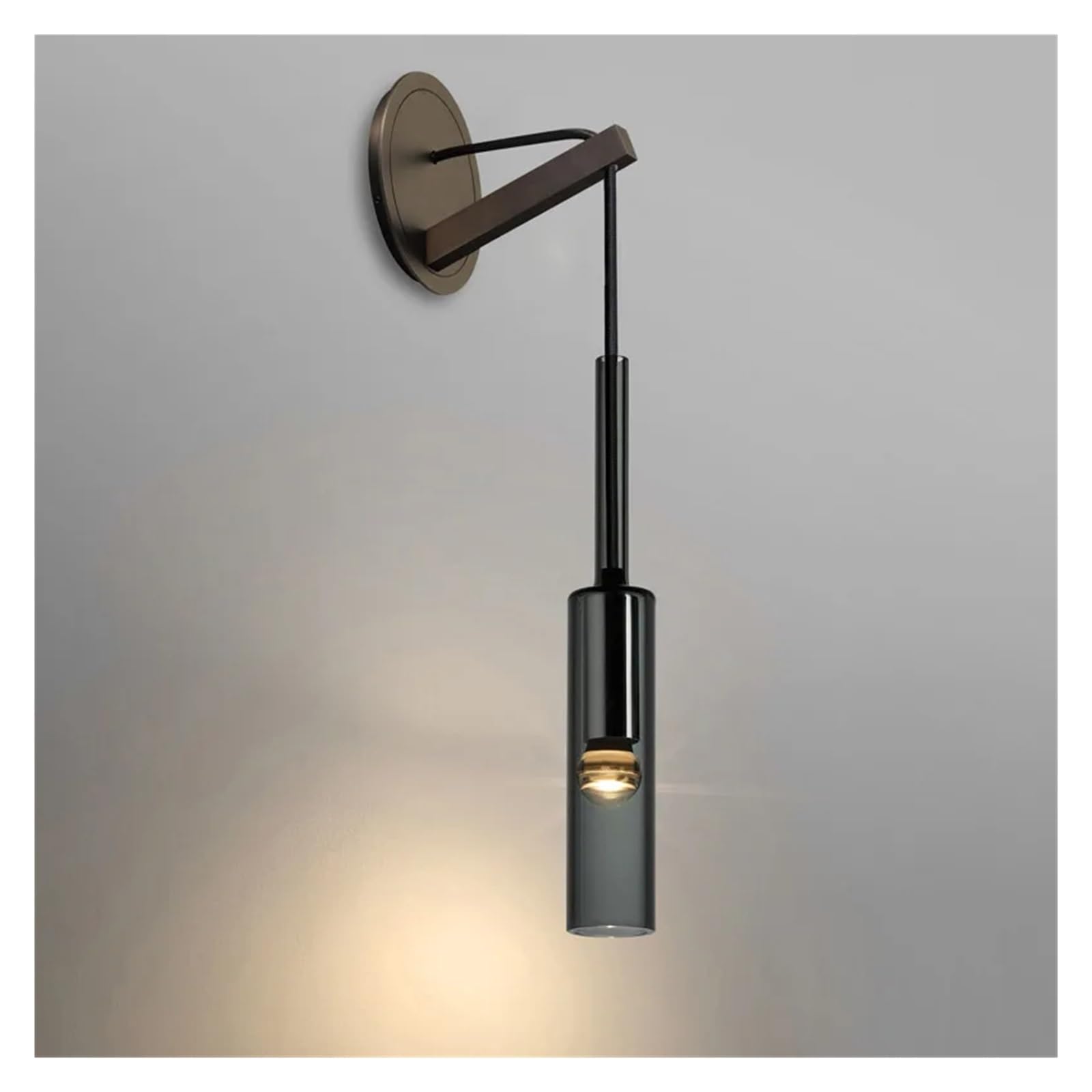 CWCQGH Wall Sconces, Post Modern Copper Luxury Glass Wall lamp Living Room Background Wall Bedroom Bedside lamp Villa Aisle Wall lamp
