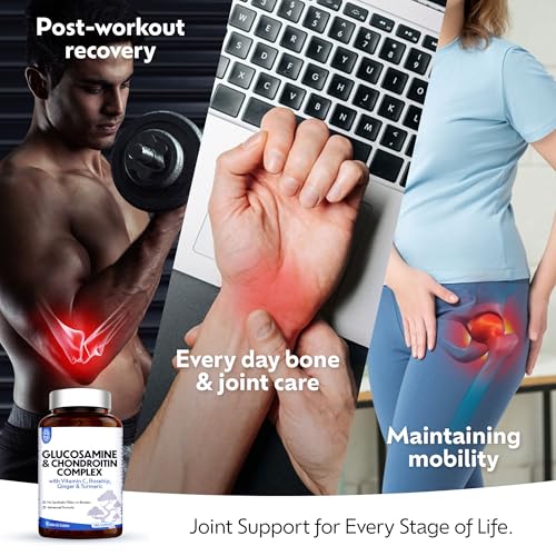 Glucosamine and Chondroitin Complex 1500mg, 180 Capsules, Up to 6 Months Supply – High Strength Joint Support with MSM, Vitamin C, Turmeric, Ginger & Rosehip | London Life Sciences - Image 6