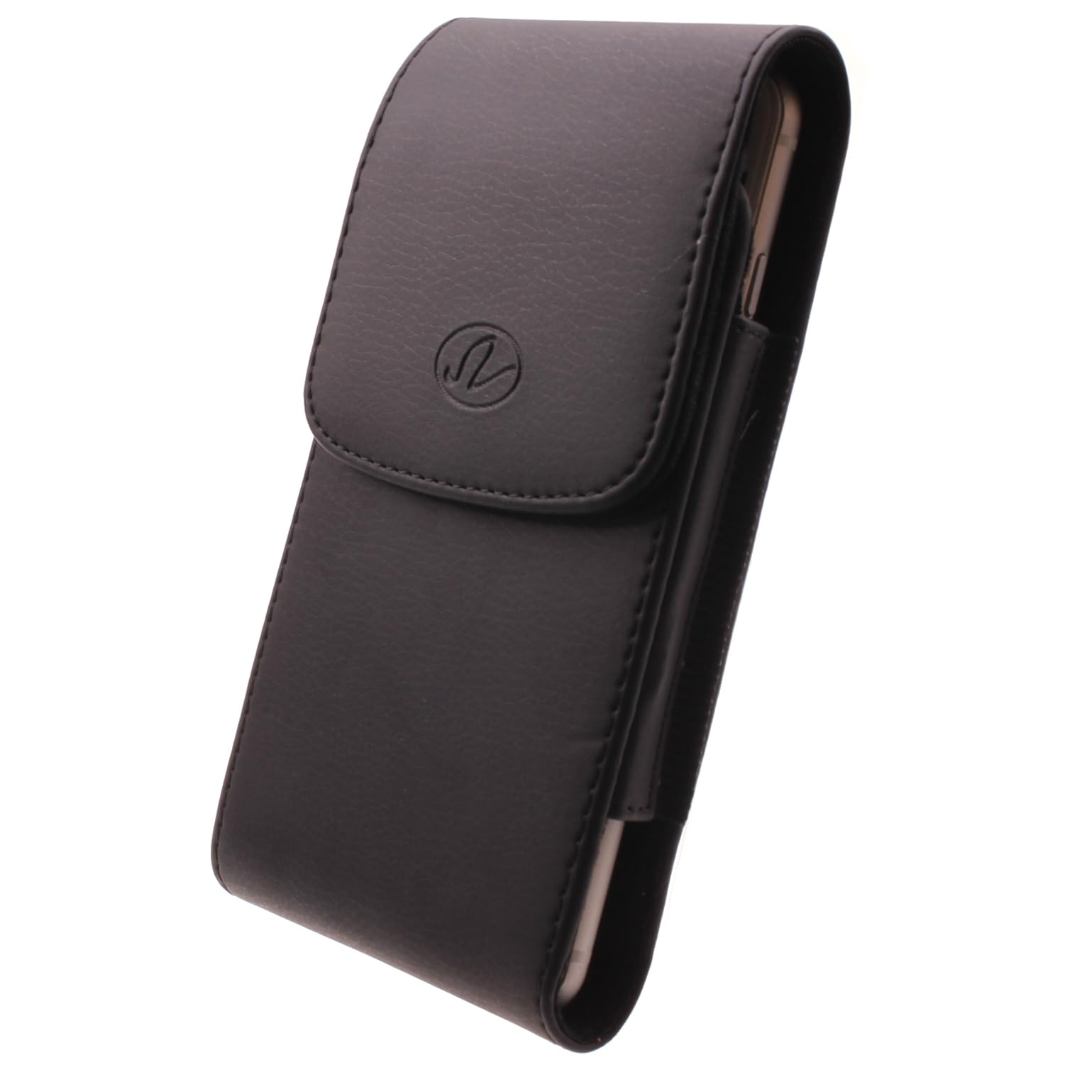 Leather Case Belt Clip for Compatible with Samsung Galaxy S22 Plus Phone - Holster Cover Pouch Vertical Carry Protective