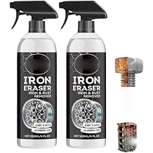 Iron Eraser Rust Remover Spray  120ml Iron Powder Remover Spray Car Rust Removal Spray Fast Acting Irons & Rusts Cleaner for Wheels, Rims, Metal-2Pcs