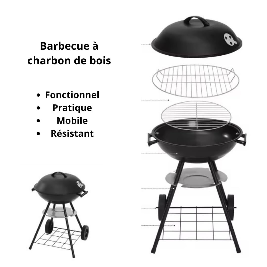 Livona - Set di 3 utensili per barbecue, in acciaio inox, ideale per giardino e campeggio