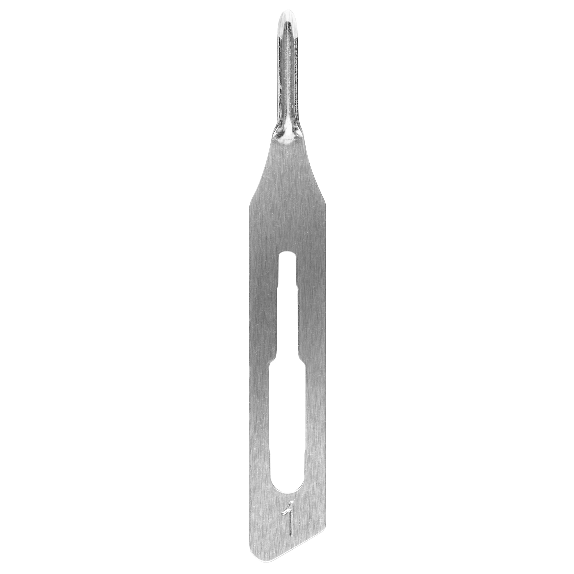 Juego de 25 cuchillas de cincel hueco, figura 1, envasadas individualmente estériles + 1 x May - Soporte para bisturí con mango plano - acero inoxidable