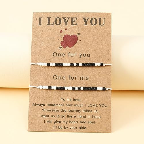 Image of 72ore Couples Bracelets Matching Braided String Bracelets Romantic Adjustable Jewelry Gift for Her and Him Date Outfits Daily Wear