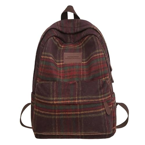 KAOBIO Womens Vintage Laptop Backpack Y2k Aesthetic Checked