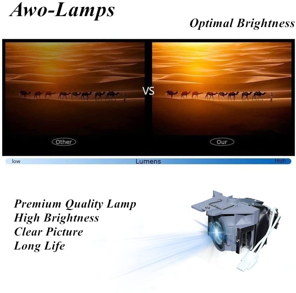 Lámpara original AWO P-VIP240W con carcasa para proyectores ViewSonic miniatura 4