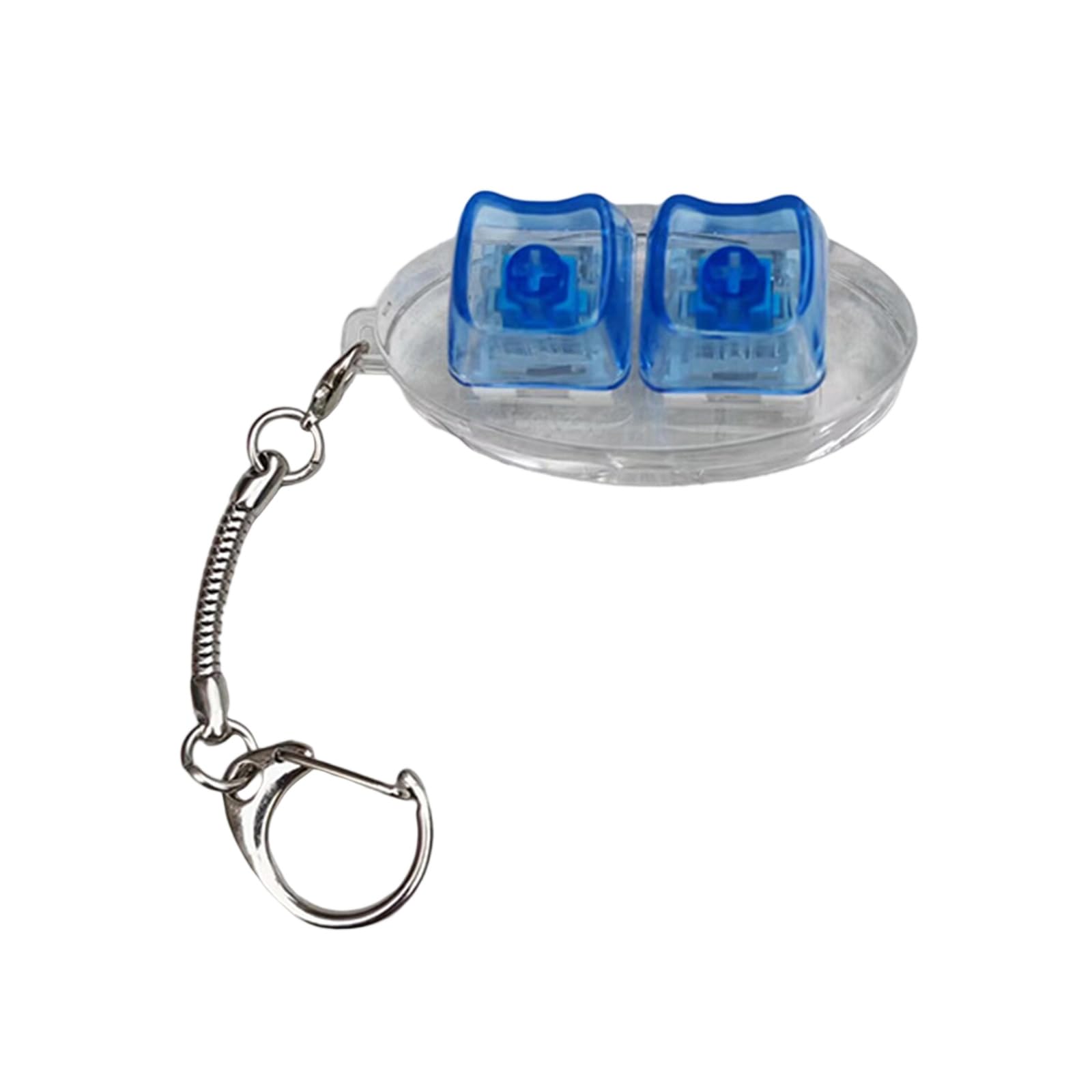 Porte-clés Jouet Fidget Clavier - 2 Pièces Bleu Dégradé - Anti-stress Clic Linéaire - Déco & Détente