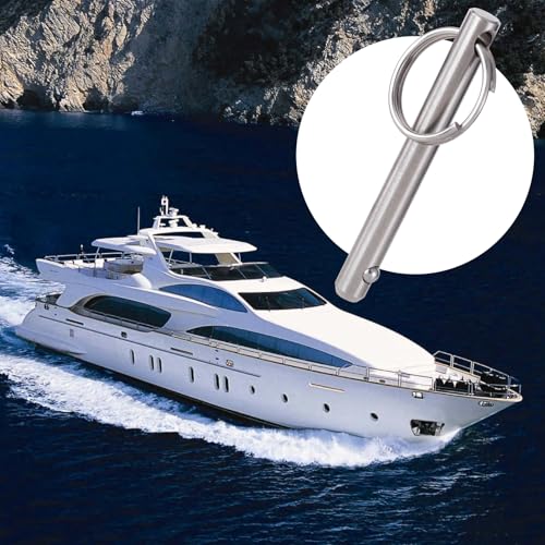 Oiiki OK1254T2-M Quick Release Pins, 1 Pack Fastener Diameter 5/16 Inch(8Mm) Usable Length: 2.42Inch(61.5Mm), Bimini Top Pin, Full 316 Stainless Steel Marine Hardware thumb #3