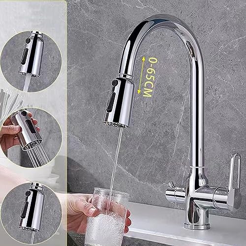Robinet pivotant chromé extensible pour système d'osmose cuisine - 6