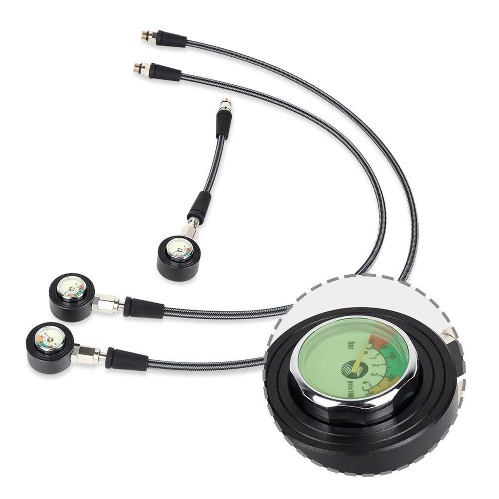 BlissfulAbode Manguera tejida de fibra de carbono para buceo con rosca 7/16-20UNF luminosa