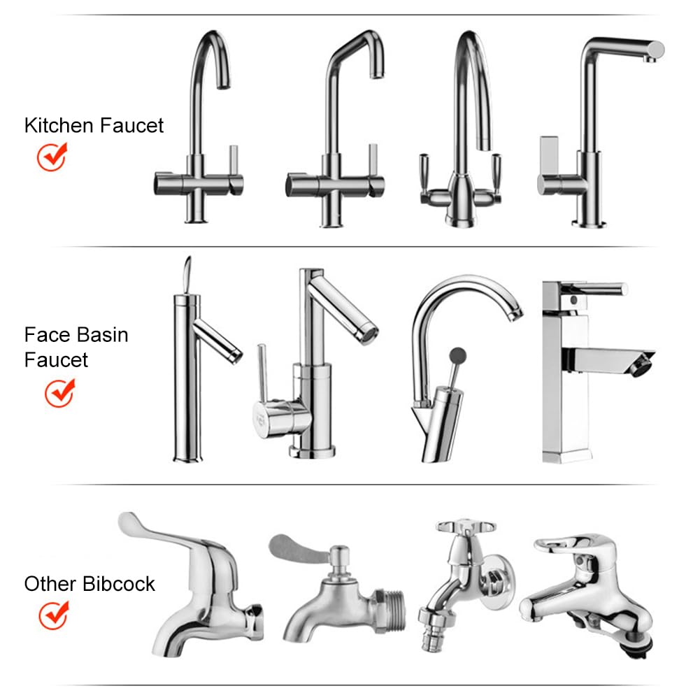 Aireador de Grifo de 360 ​​Grados,Aireador Grifo Cocina Giratorio 360°, Aireador de Grifos de Cocina,Extensor de Grifo Móvil para Fregadero,Ajustable 2 Modos Salida Agua