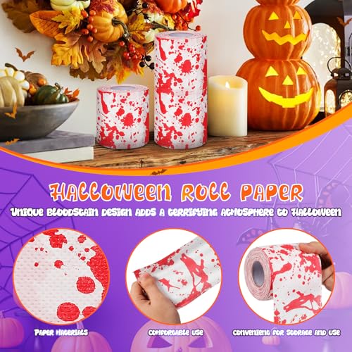 Papel higiénico de Halloween con exclusivo diseño sangriento de pulpa versátil Cabilock 4