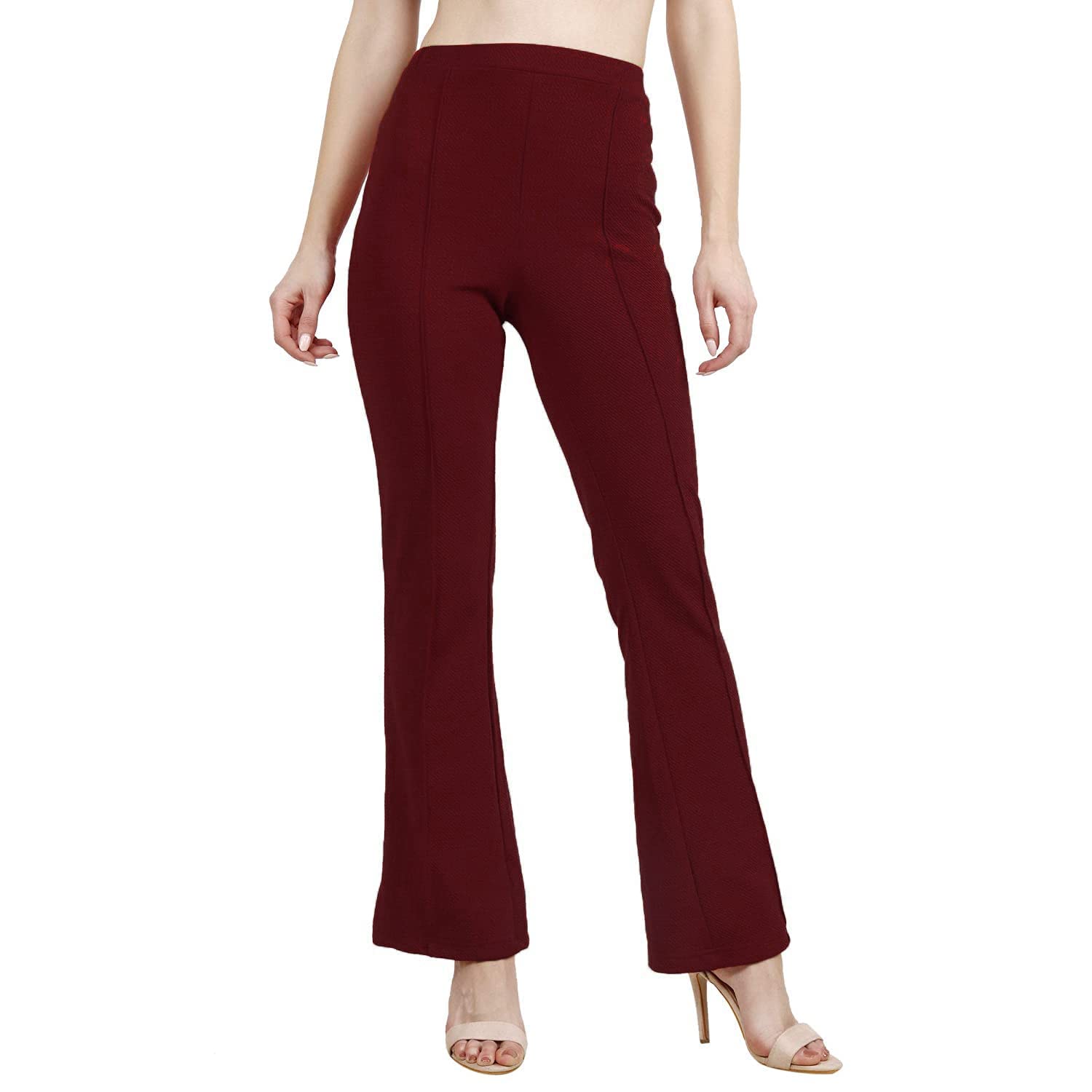 Leriya Fashion Damskie spodnie do jogi Stratchable Work Slacks Business Casual Office Proste nogawki/Bootcut Elastyczne spodnie w talii dla kobiet