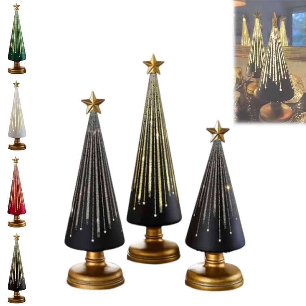 Árbol de Navidad para interiores con luces y temática de pan de jengibre