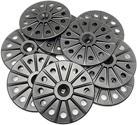 Load Spreading 60mm Polypropylene washers for Fixing and Supporting All Types of Soft to Medium Insulation Panels and Sheets - 100PCS