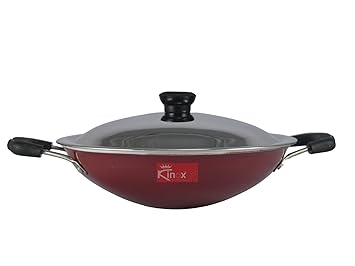 kinox Non-Stick Aluminium Appachatty with Lid, 20 Cm 400 ml (Appam Pan, Silver)