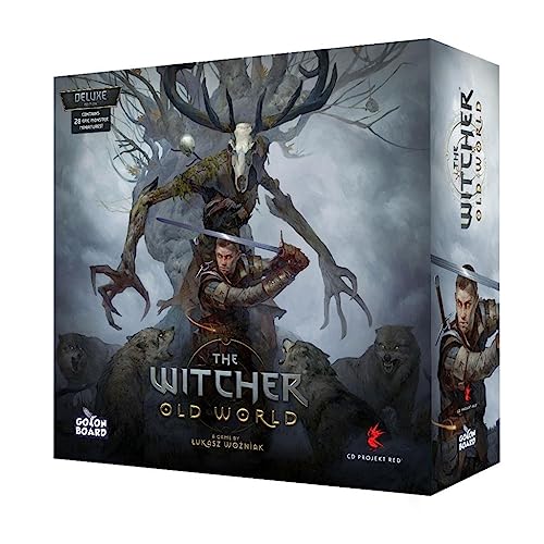 The Witcher Old World Deluxe Edition Board Game - Fantasy & Adventure Strategy Game for Adults, Ages 14+, 1-5 Players, 90-150 Min Playtime, Made by Go On Board