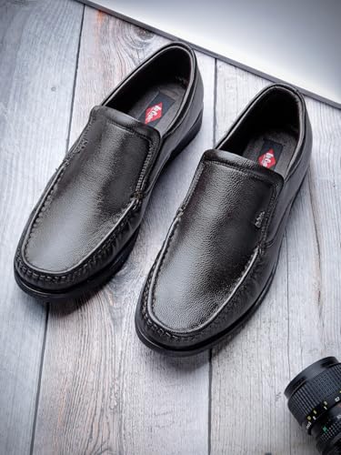 Image of Lee Cooper LC2130B2R Men's Lightweight Leather Shoes | Comfortable, Stylish Slip-On Formal Footwear for Office, Business