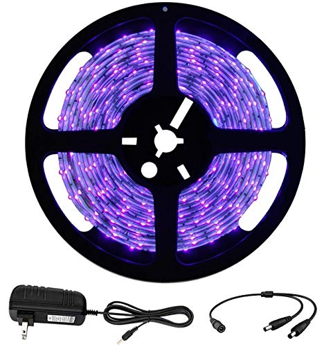 Scorpio Posters UV LED Blacklight Strip Light 5m (16.4 ft) - 300 LED - 385nm-400nm
