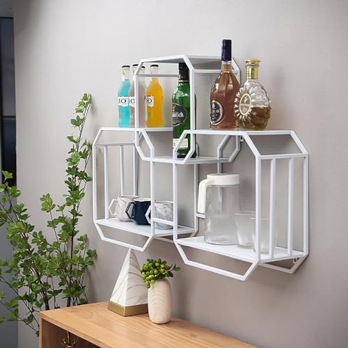 Présentoirs de rangement de vin multifonctionnels en fer - 4