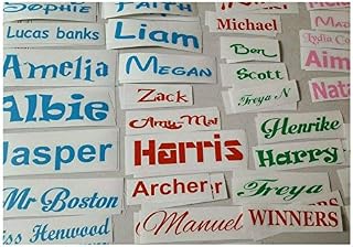 Name Sticker Personalised Vinyl Decal Water Bottle Wine Glass Lunch Box Label Vinyl Stickers Custom Name Lettering Drinks Bottle Sticker School Bottle Name Stickers from C.A.D. - Craft Art Design