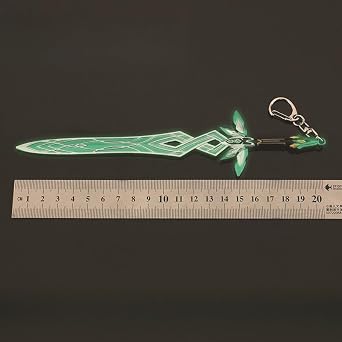 1pc Honkai: Star Rail Game peripheral weapons Model Keychain firefly with Display Stand for Anime fans