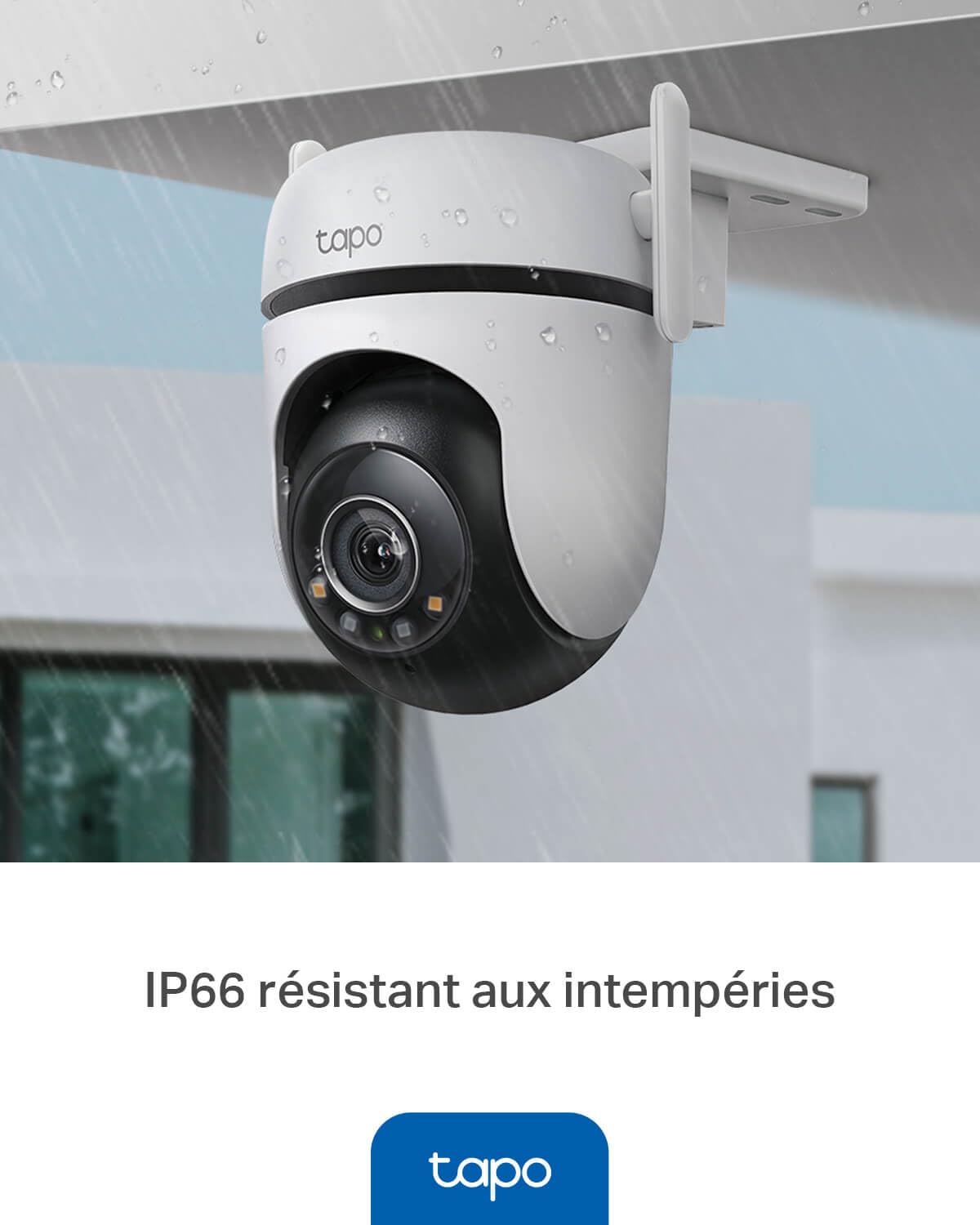 Tapo C520WS 2K (4MP) Caméra de Surveillance WiFi Extérieur 360°, Vision Nocturne Couleur, Détection de Mouvement, IP66