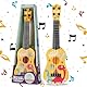 Mini Gitarre, Kindergitarre, Spielzeug Gitarre, Ukulele Gitarre Spielzeug, Gitarre Spielzeughen, Ukulele Kinder mit 4 Verstellbaren Seiten, für Kinder, Kleinkinder, Mädchen (41cm / Gelb)