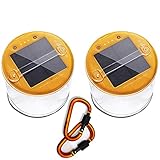 Lucid 2 Pack Inflatable Solar Light Reliable Camping and Emergency Inflatable Solar Lantern with Bonus Carabiner Clips