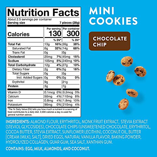 HighKey Keto Food Low Carb Snack Cookies Variety Pack - Chocolate Chip, Brownie Bites & Snickerdoodle - 9 Pack - Gluten Free & No Sugar Added, Diabetic, Paleo, Dessert Sweets and Diet Foods