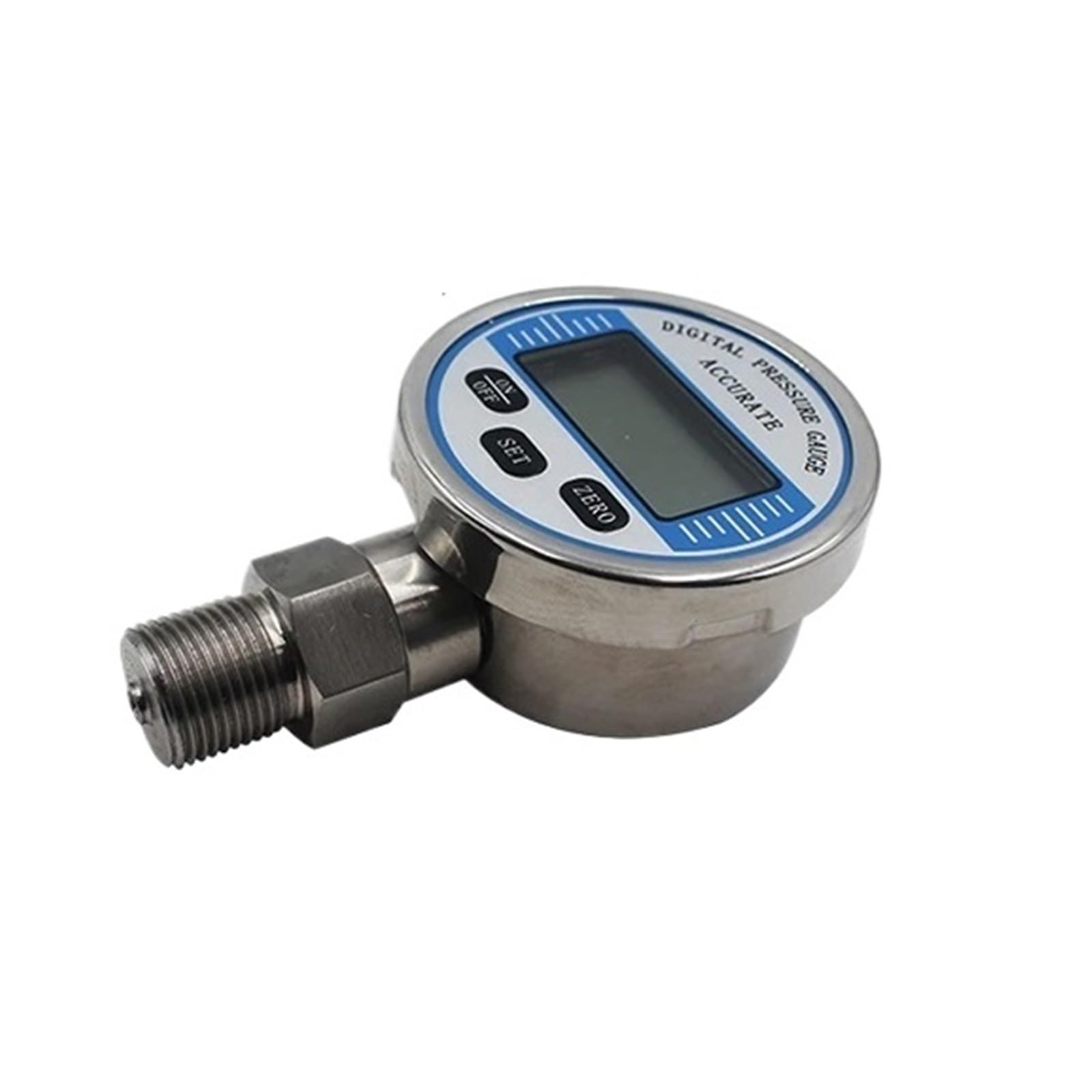Regulador de presión, Manómetro digital barra inalámbrica Mpa Psi 100Mpa, aire líquido combustible aceite agua manómetro de presión digital manómetro de baja presión(100mm radial,0-1Mpa)