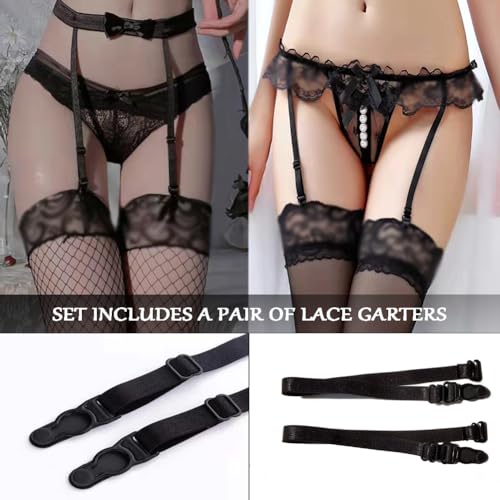 Lace Wedding Garter Bridal Lace Floral Bowknot Garter Ribbon Belt Leg Ring for Women Girls Favor4