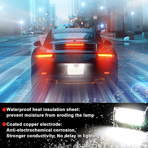 WinPower Number Plate Lights LED Rear License Plate Lamps No Error 6000K White 12V Car Taillight for E39 E60 E61 E71 E72 E82 E84 E88 E90 E91 E92 E93 M3 M5 F10 F11 F18 F25 etc., 2 Pcs - Image 4